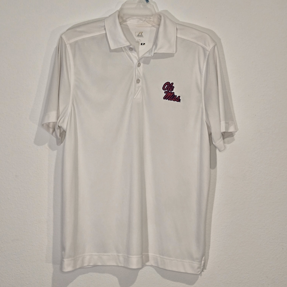 Ole Miss White Polo Shirt Size Large - Picture 3 of 9